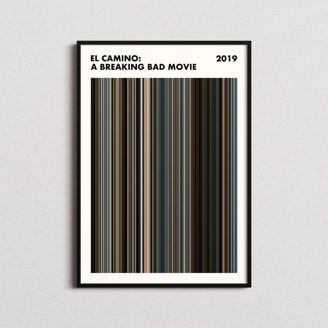 El Camino: A Breaking Bad Movie Movie Barcode Poster - Simplified