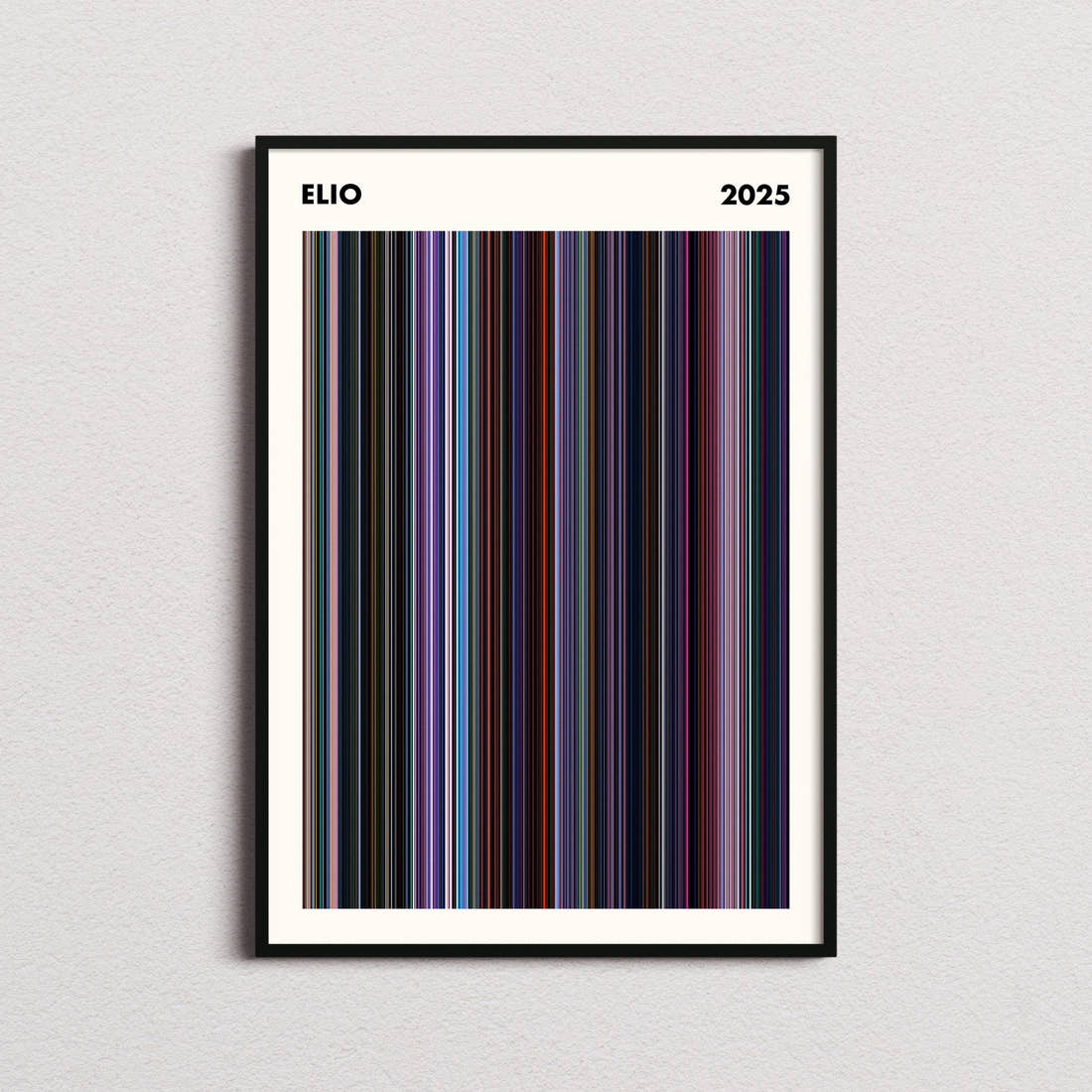 Elio Movie Barcode Poster - Simplified