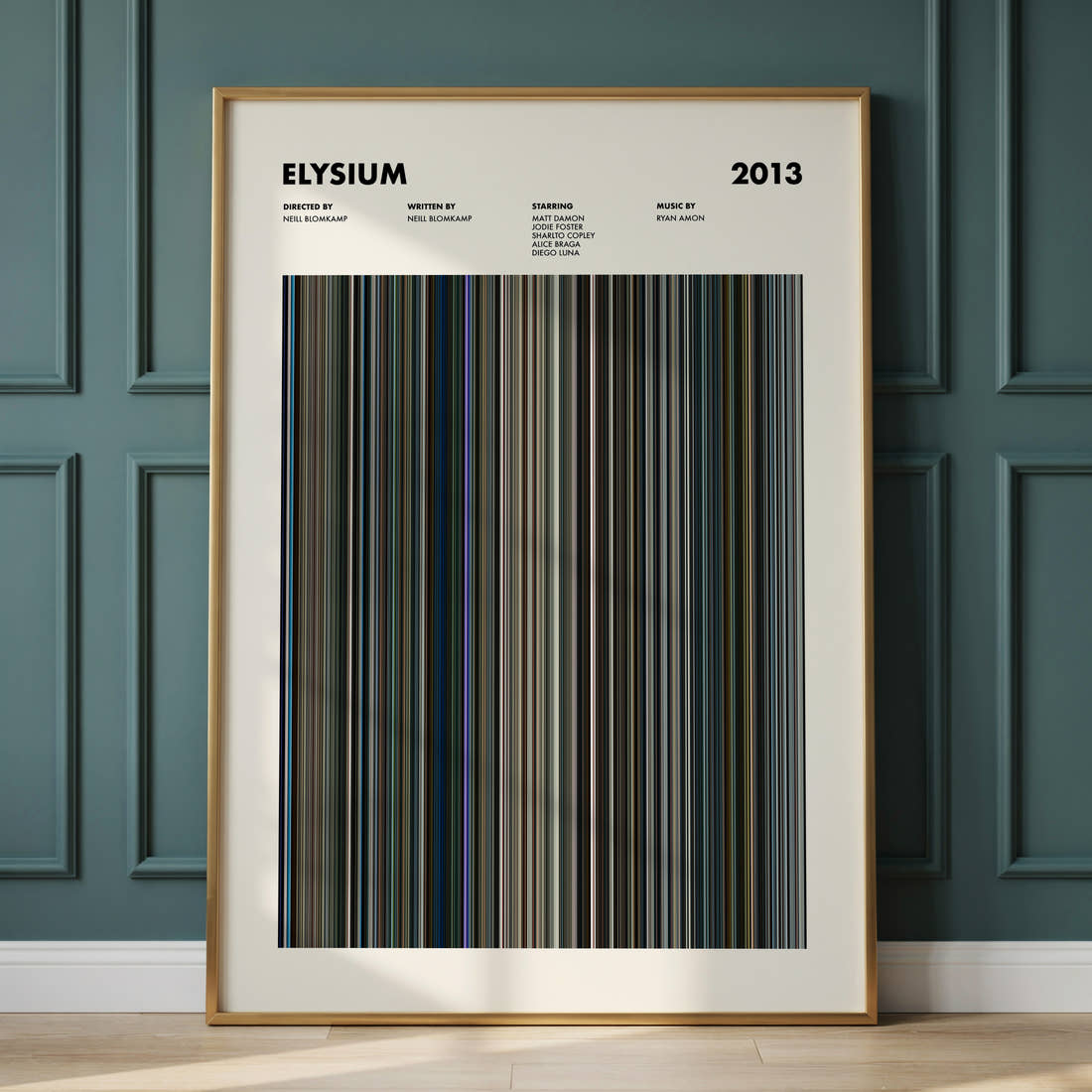 Elysium Movie Barcode Poster