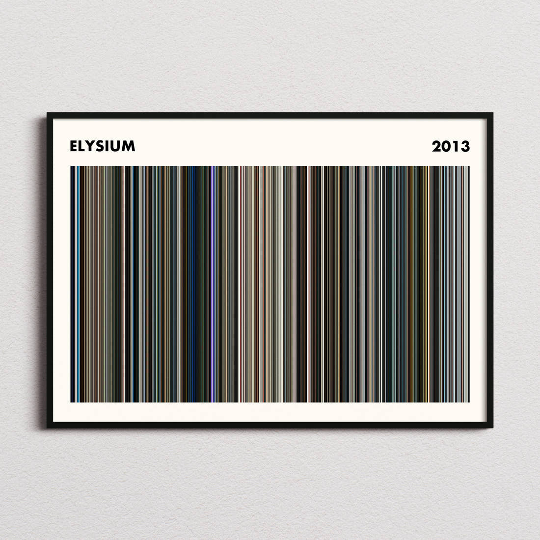 Elysium Movie Barcode Poster - Simplified