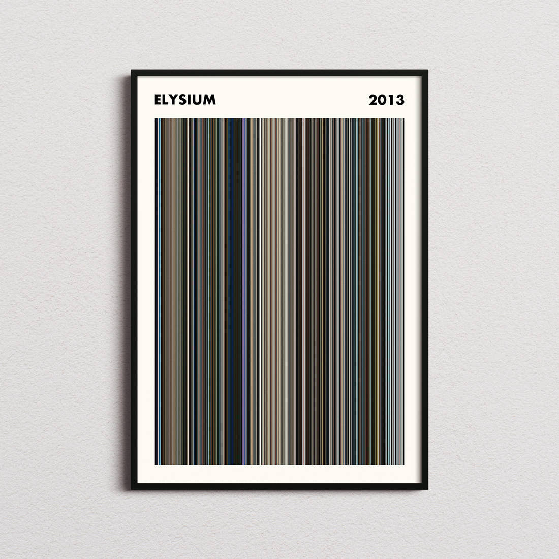 Elysium Movie Barcode Poster - Simplified