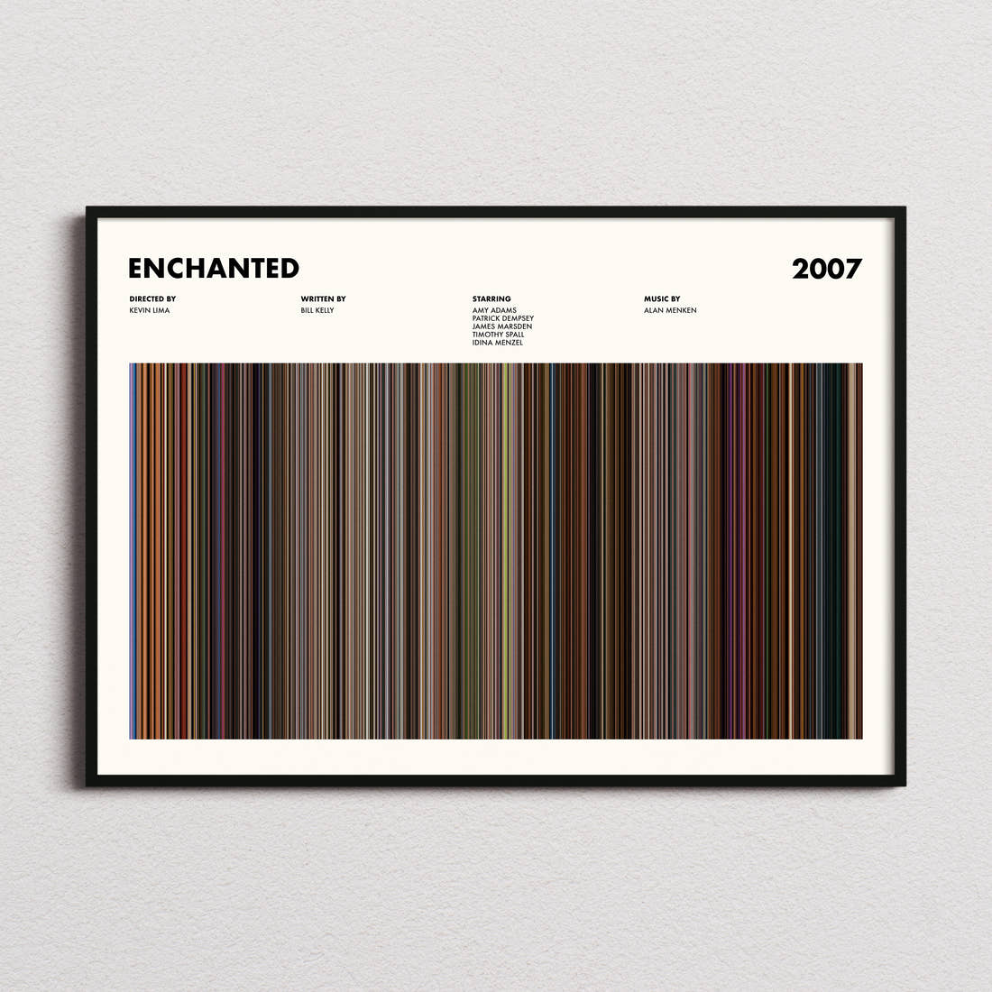 Enchanted Movie Barcode Poster