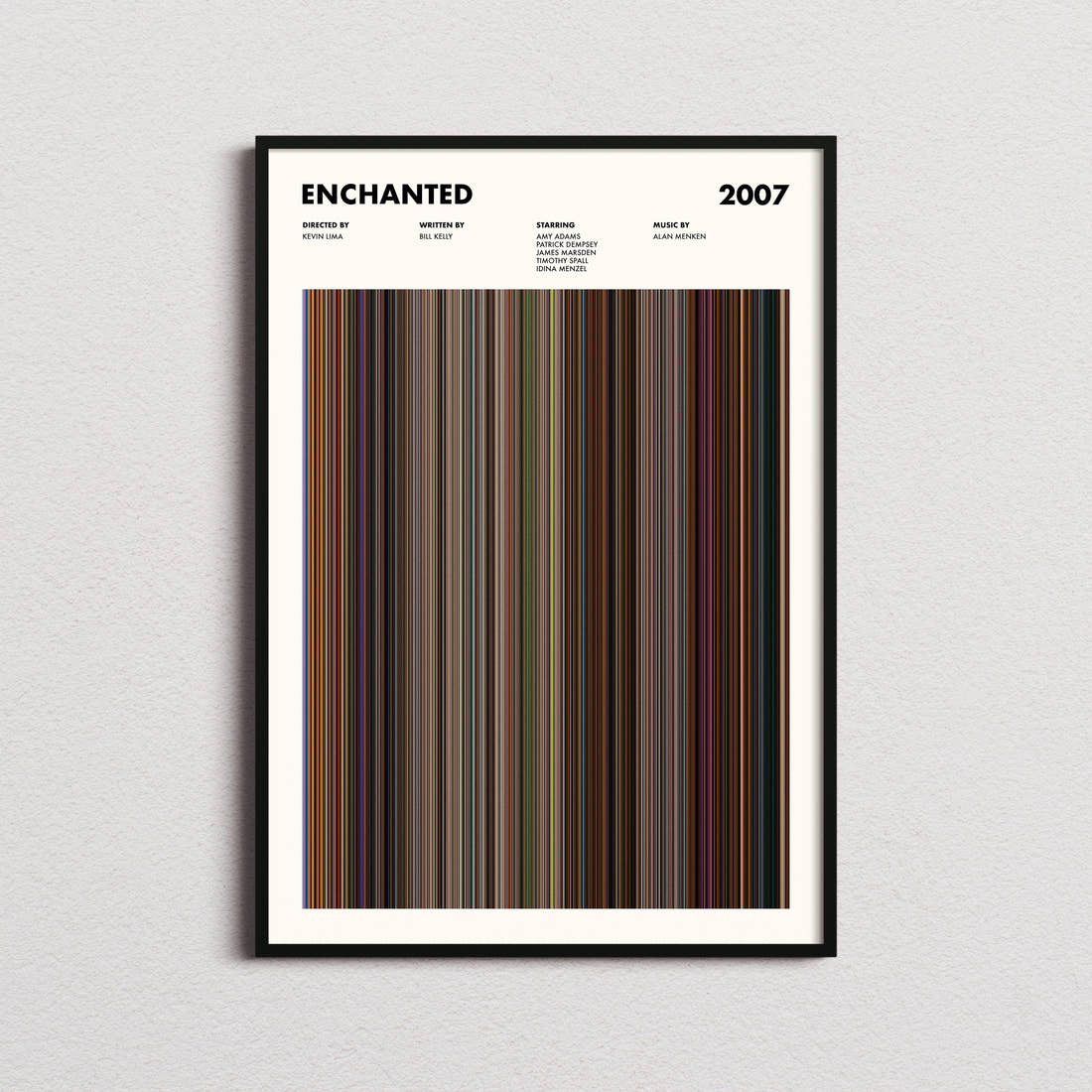 Enchanted Movie Barcode Poster