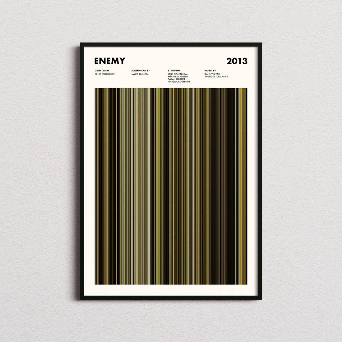 Enemy Movie Barcode Poster