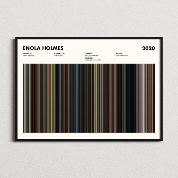 Enola Holmes Movie Barcode Poster