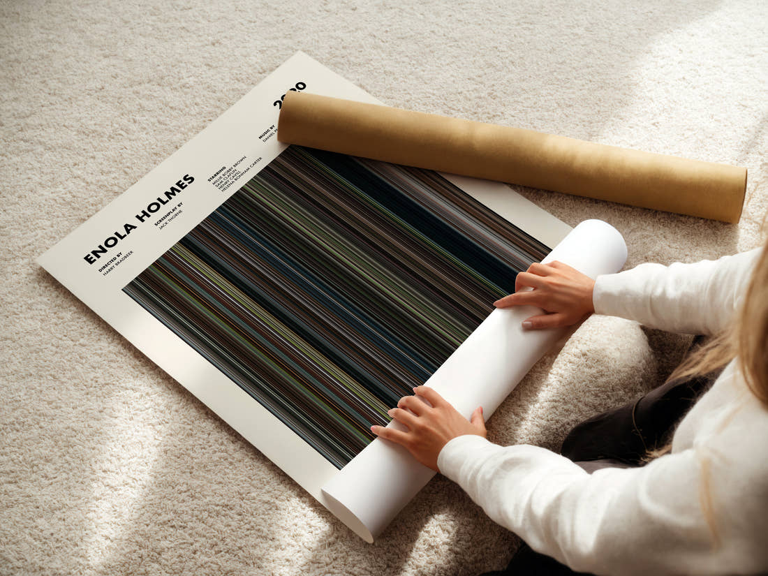 Enola Holmes Movie Barcode Poster
