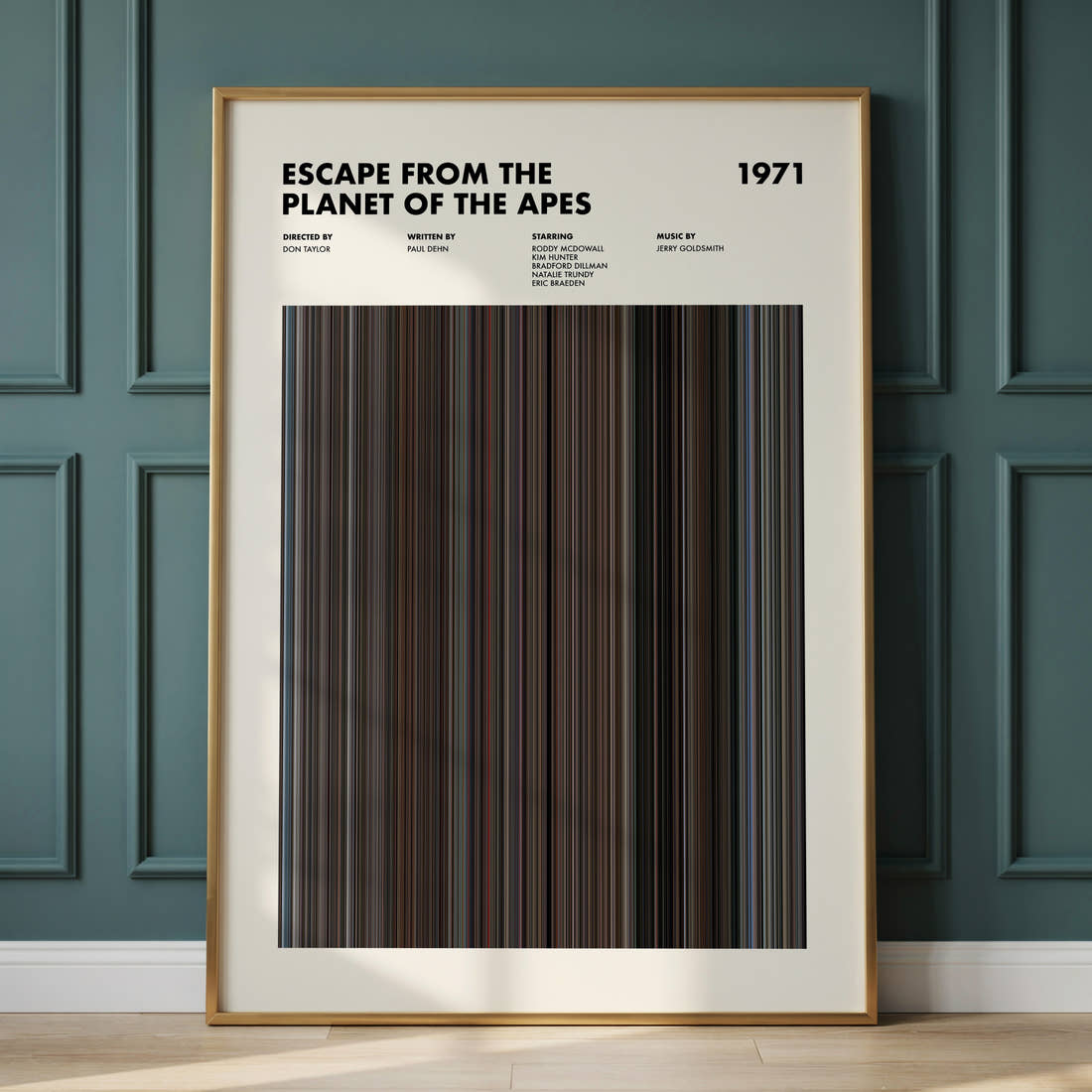 Escape from the Planet of the Apes Movie Barcode Poster