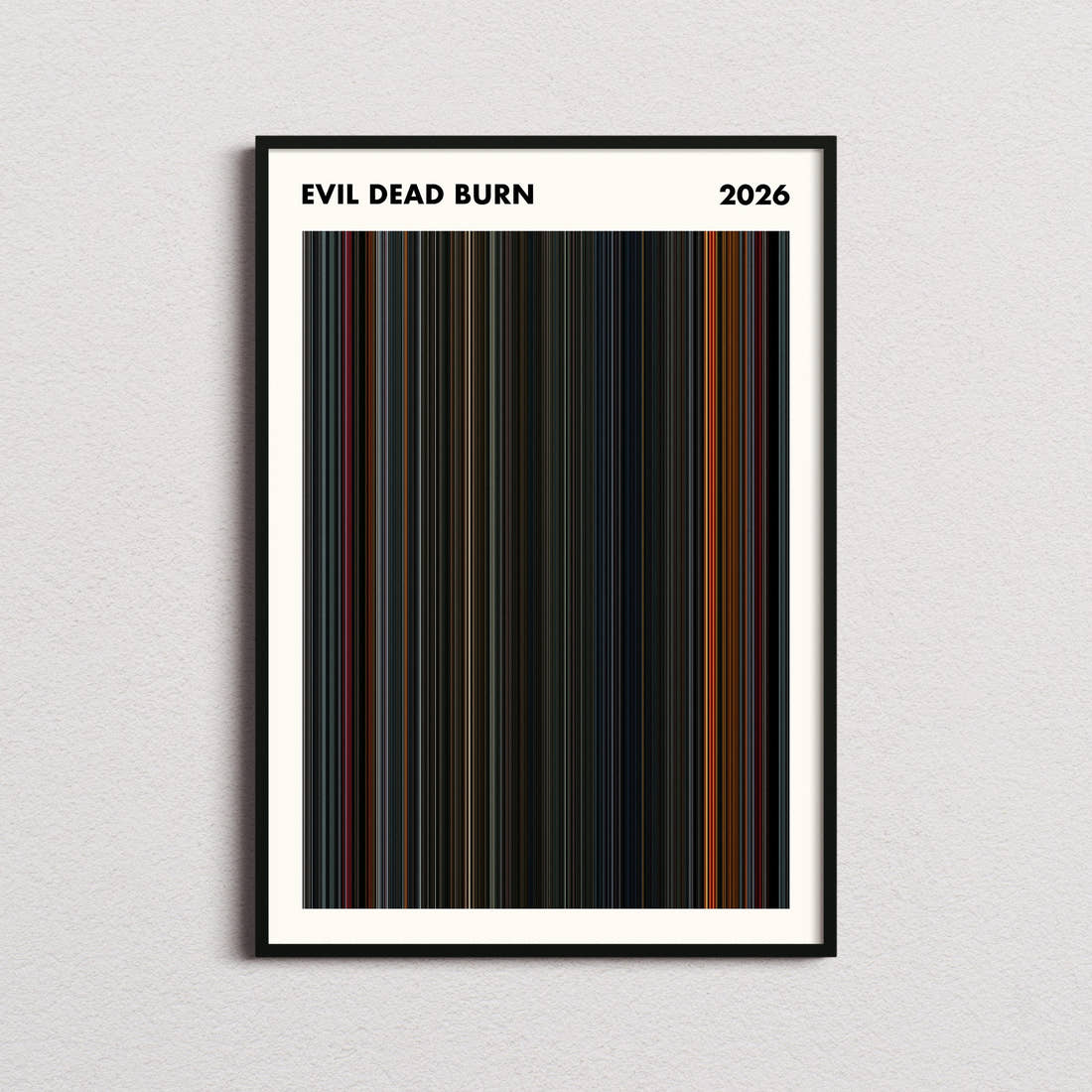 Evil Dead Burn Movie Barcode Poster - Simplified