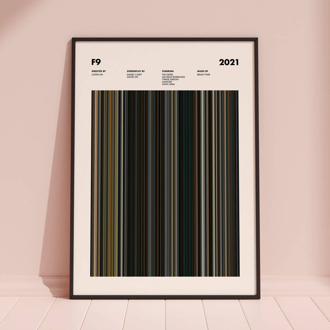 F9 Movie Barcode Poster