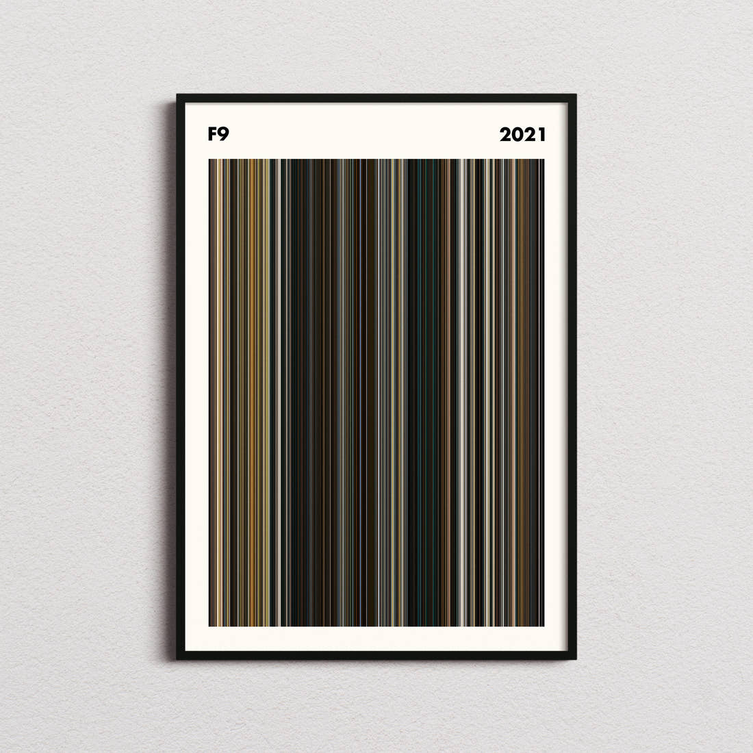 F9 Movie Barcode Poster - Simplified