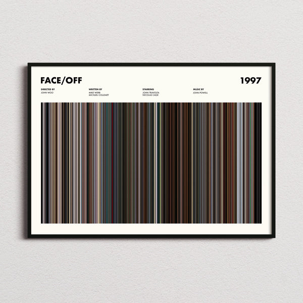 Face Off Movie Barcode Poster