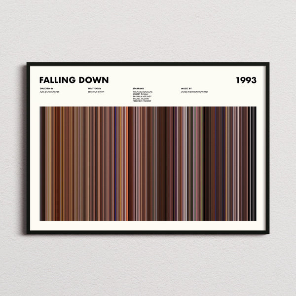 Falling Down Movie Barcode Poster