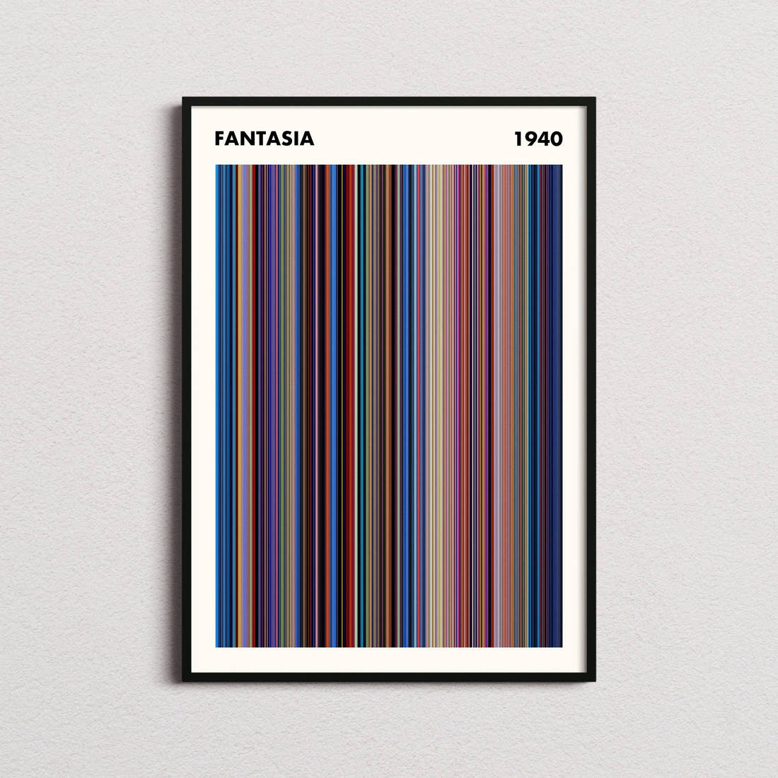 Fantasia Movie Barcode Poster - Simplified