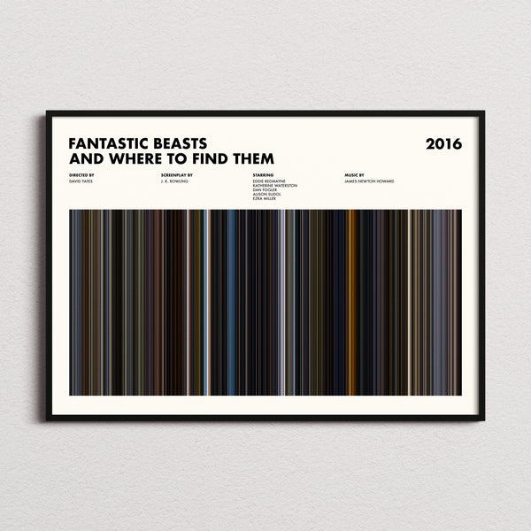 Fantastic Beasts and Where to Find Them Movie Barcode Poster