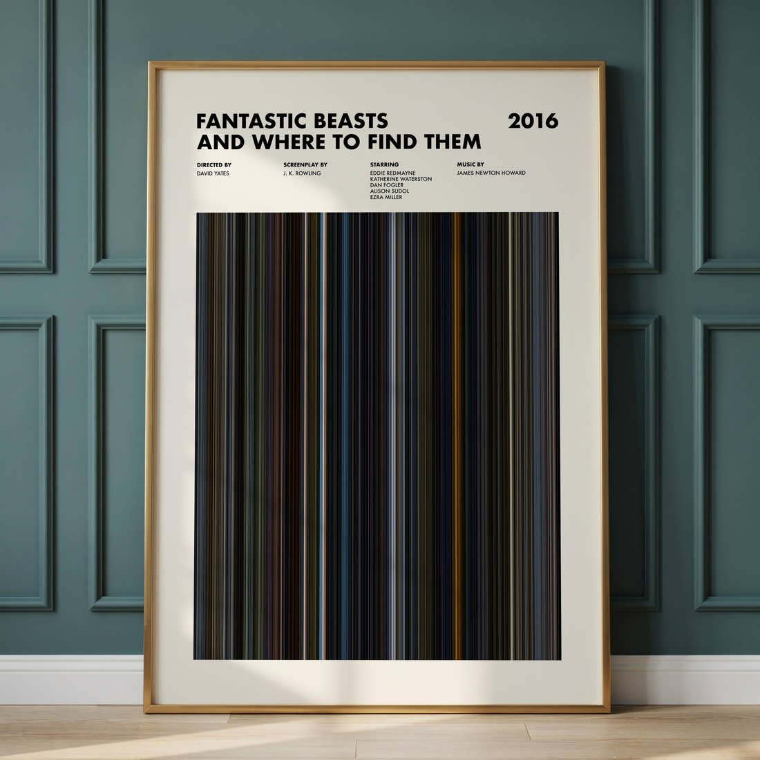 Fantastic Beasts and Where to Find Them Movie Barcode Poster