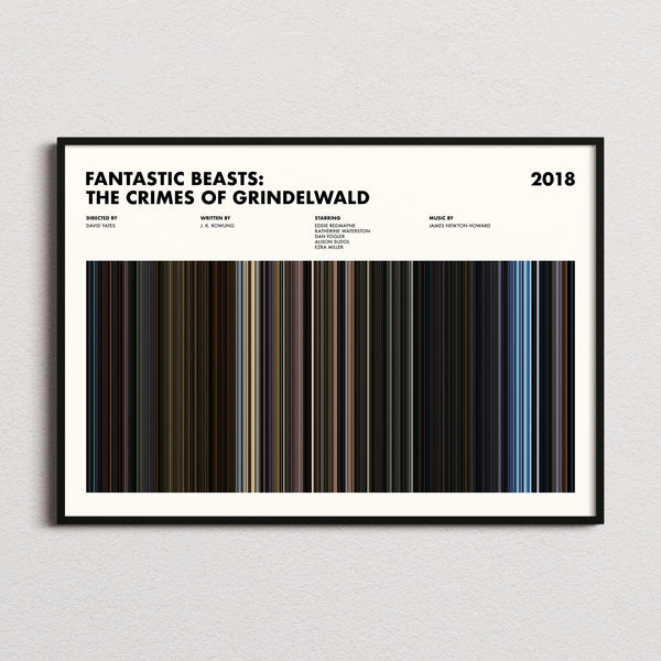 Fantastic Beasts: The Crimes of Grindelwald Movie Barcode Poster