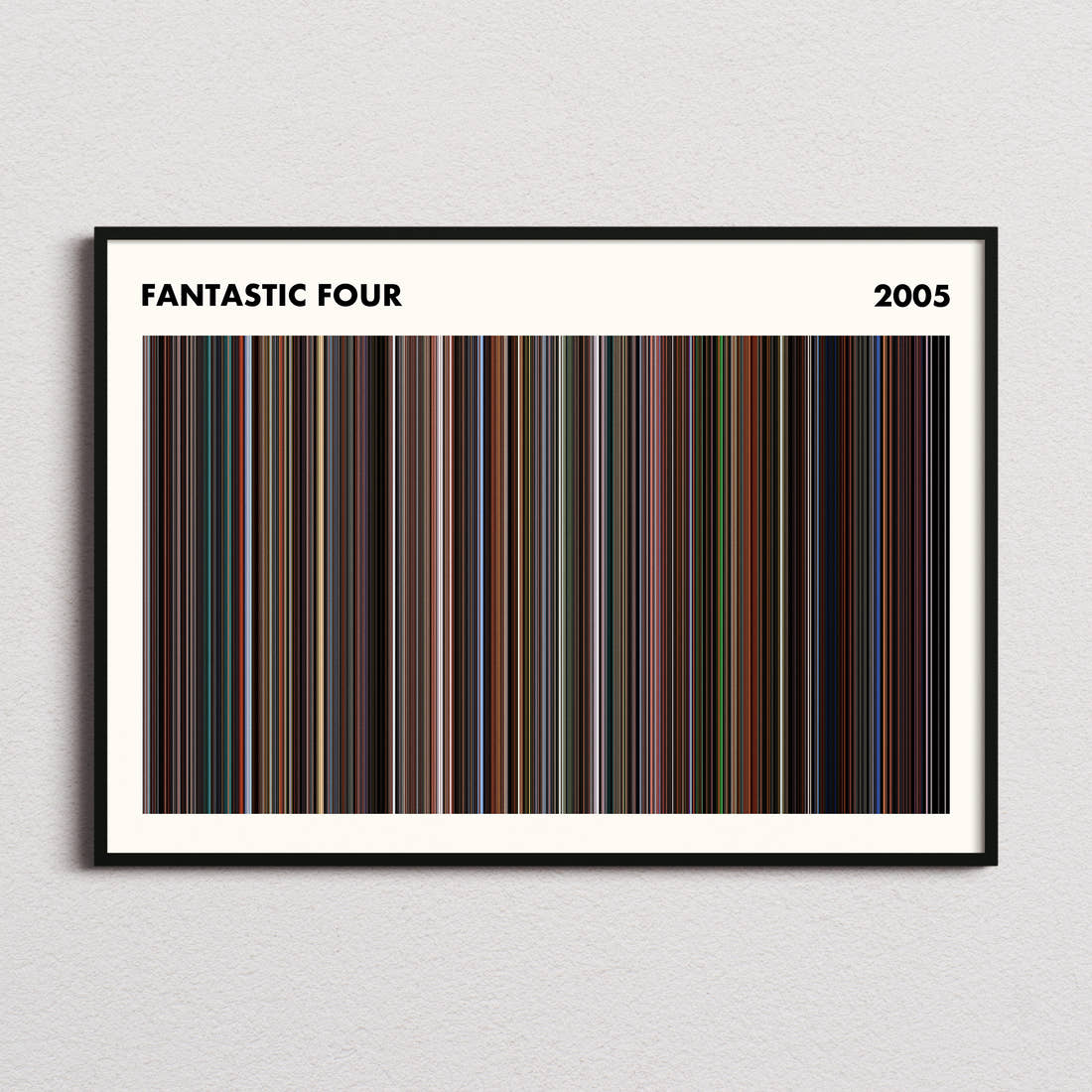 Fantastic Four Movie Barcode Poster - Simplified