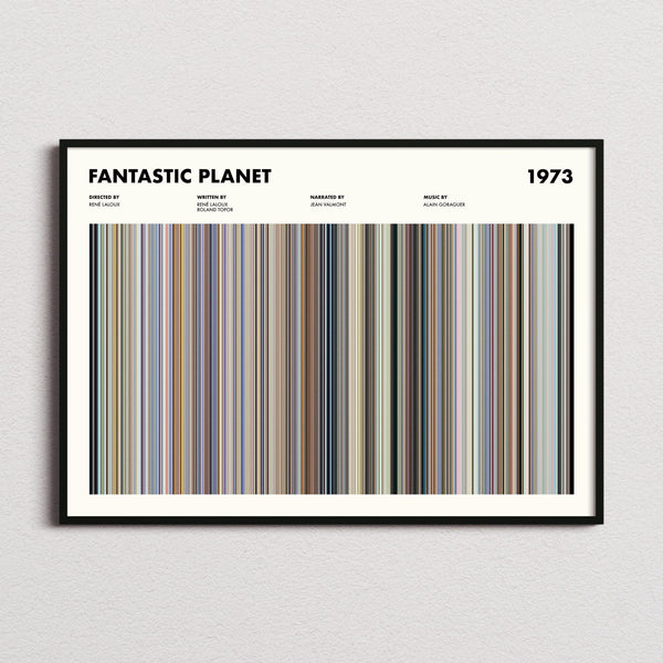 Fantastic Planet Movie Barcode Poster