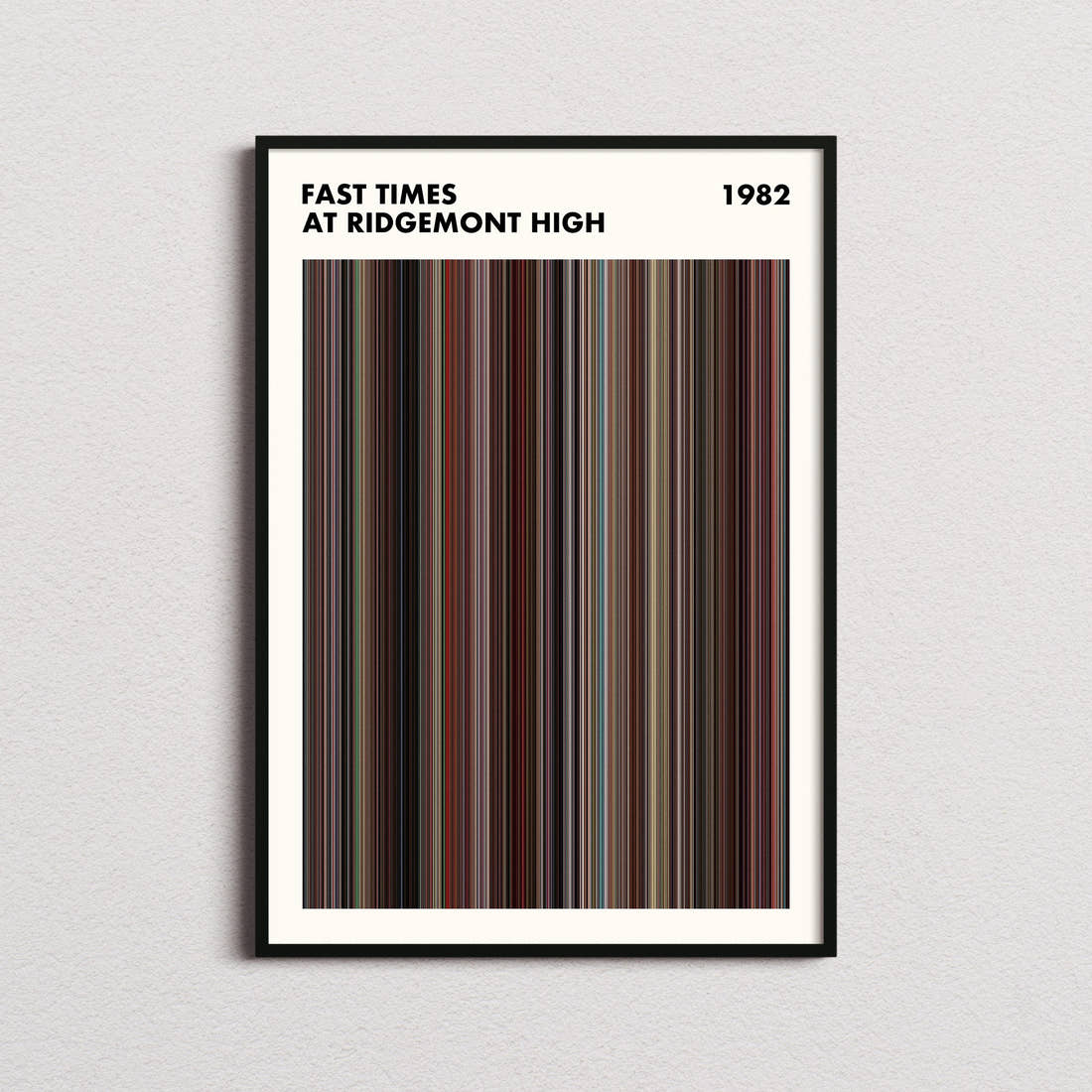 Fast Times at Ridgemont High Movie Barcode Poster - Simplified