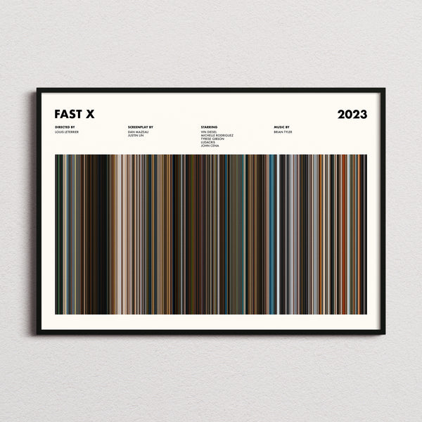 Fast X Movie Barcode Poster
