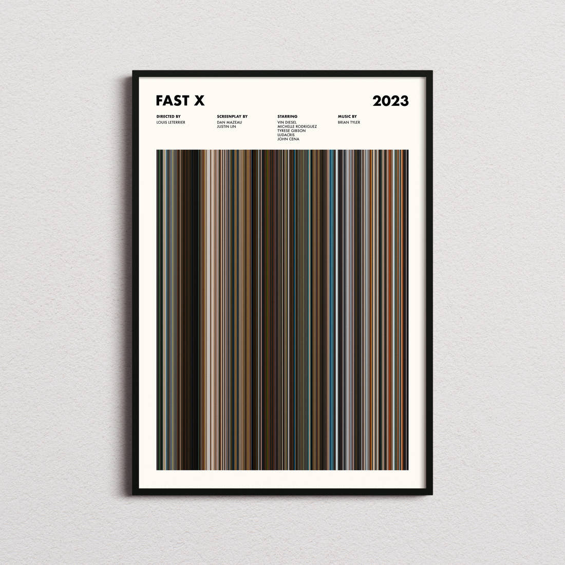 Fast X Movie Barcode Poster