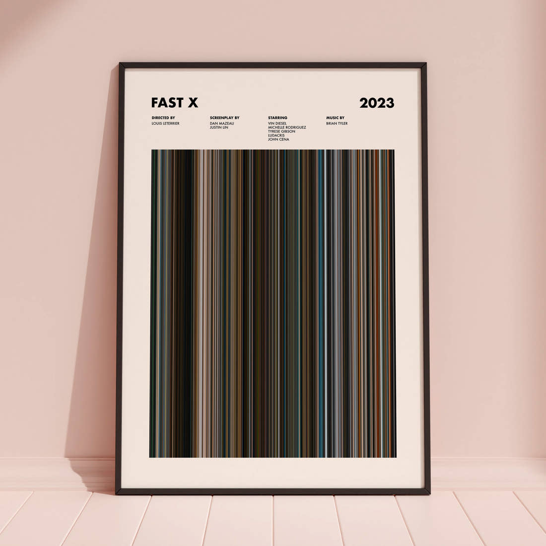 Fast X Movie Barcode Poster