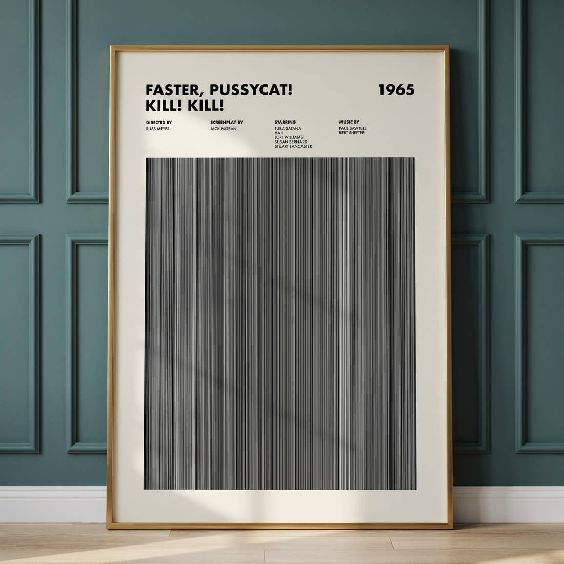 Faster, Pussycat! Kill! Kill! Movie Barcode Poster