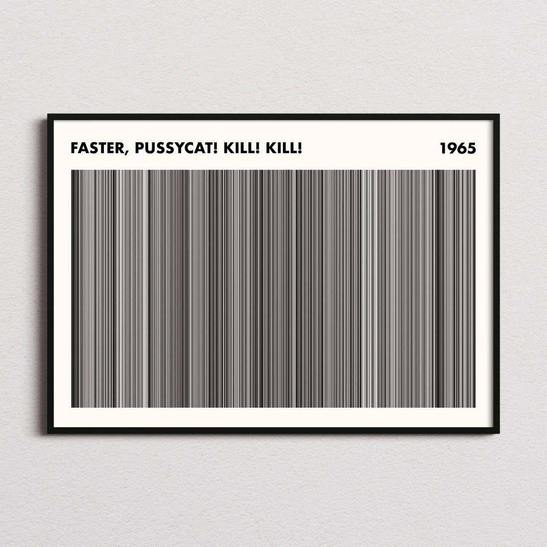 Faster, Pussycat! Kill! Kill! Movie Barcode Poster - Simplified
