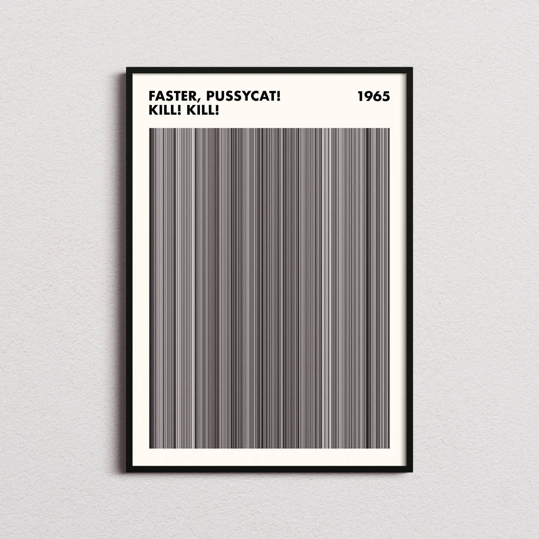 Faster, Pussycat! Kill! Kill! Movie Barcode Poster - Simplified