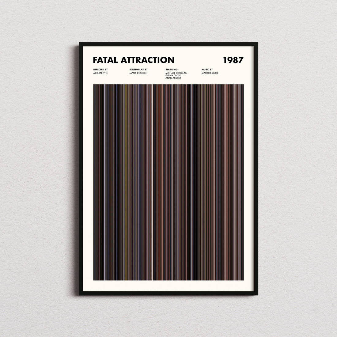 Fatal Attraction Movie Barcode Poster