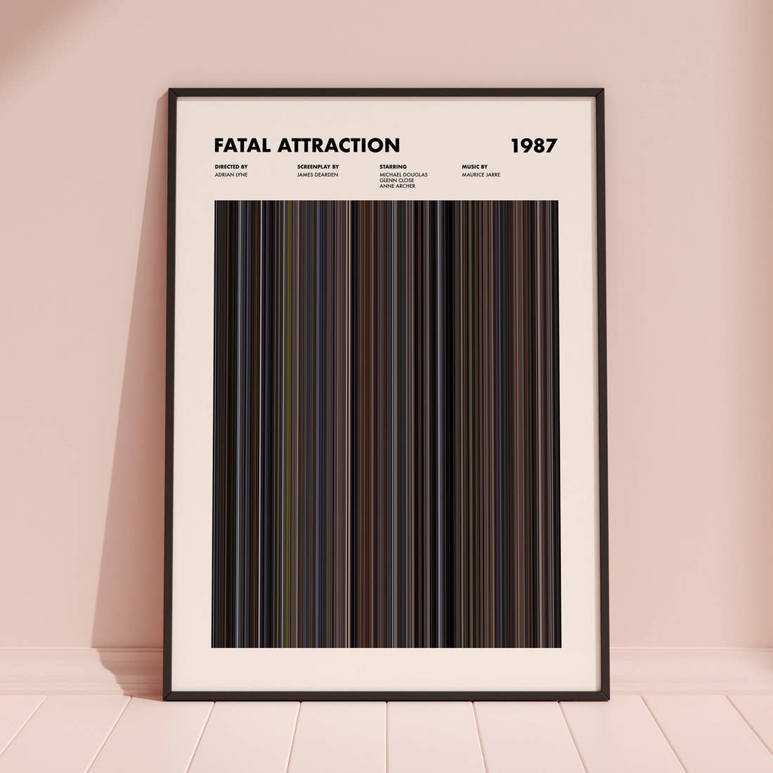 Fatal Attraction Movie Barcode Poster