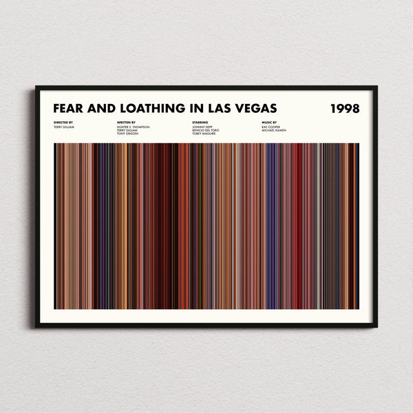 Fear and Loathing in Las Vegas Movie Barcode Poster