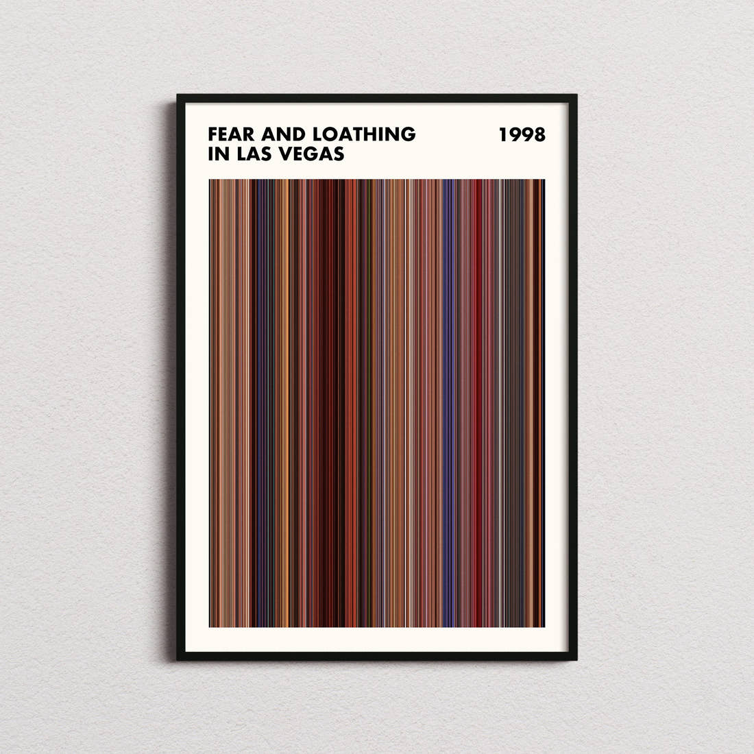 Fear and Loathing in Las Vegas Movie Barcode Poster - Simplified