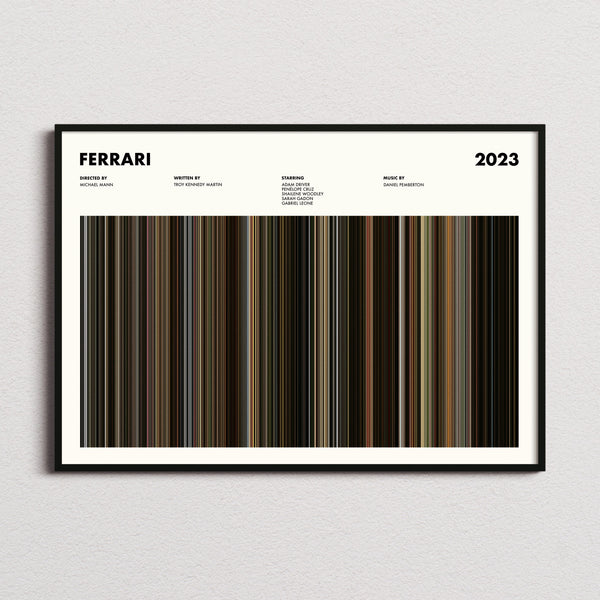 Ferrari Movie Barcode Poster