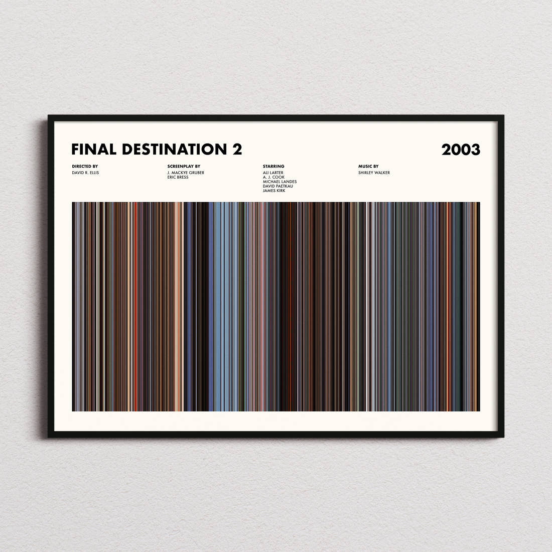 Final Destination 2 Movie Barcode Poster