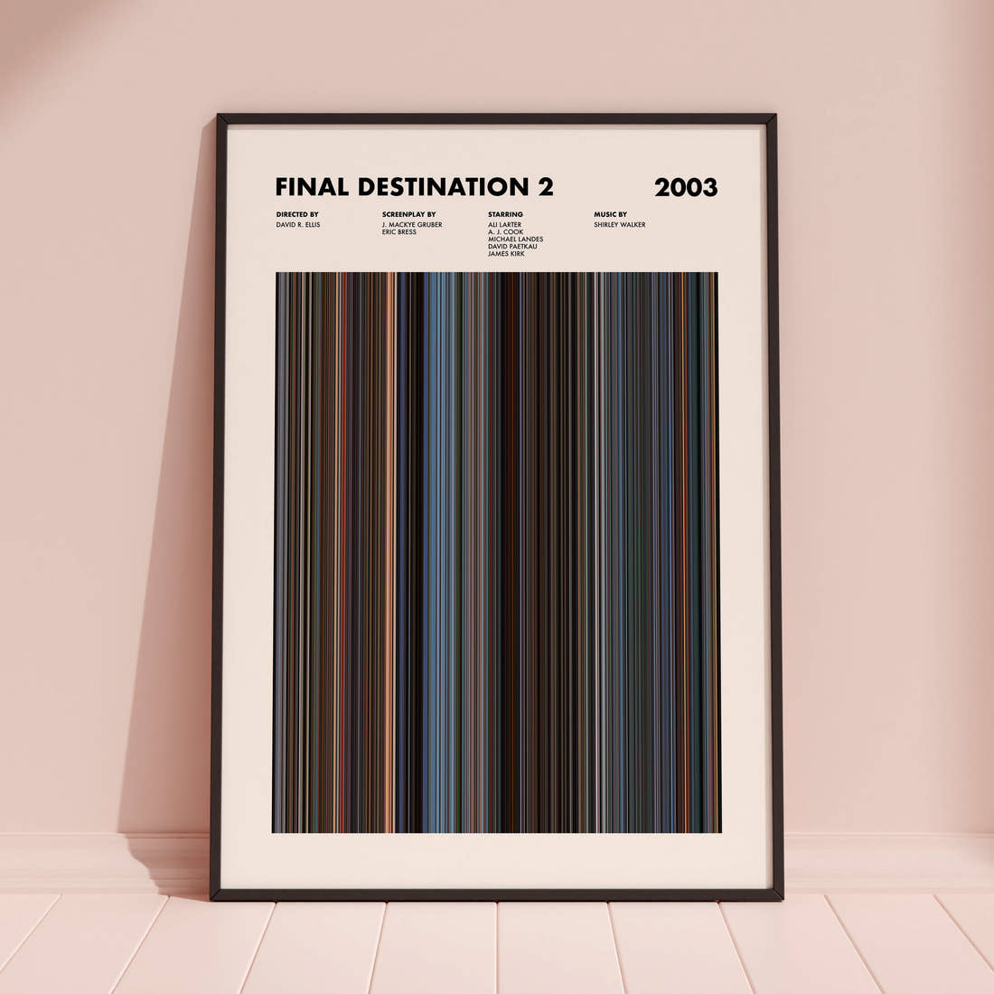Final Destination 2 Movie Barcode Poster