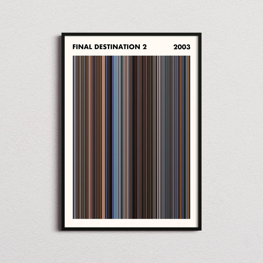 Final Destination 2 Movie Barcode Poster - Simplified
