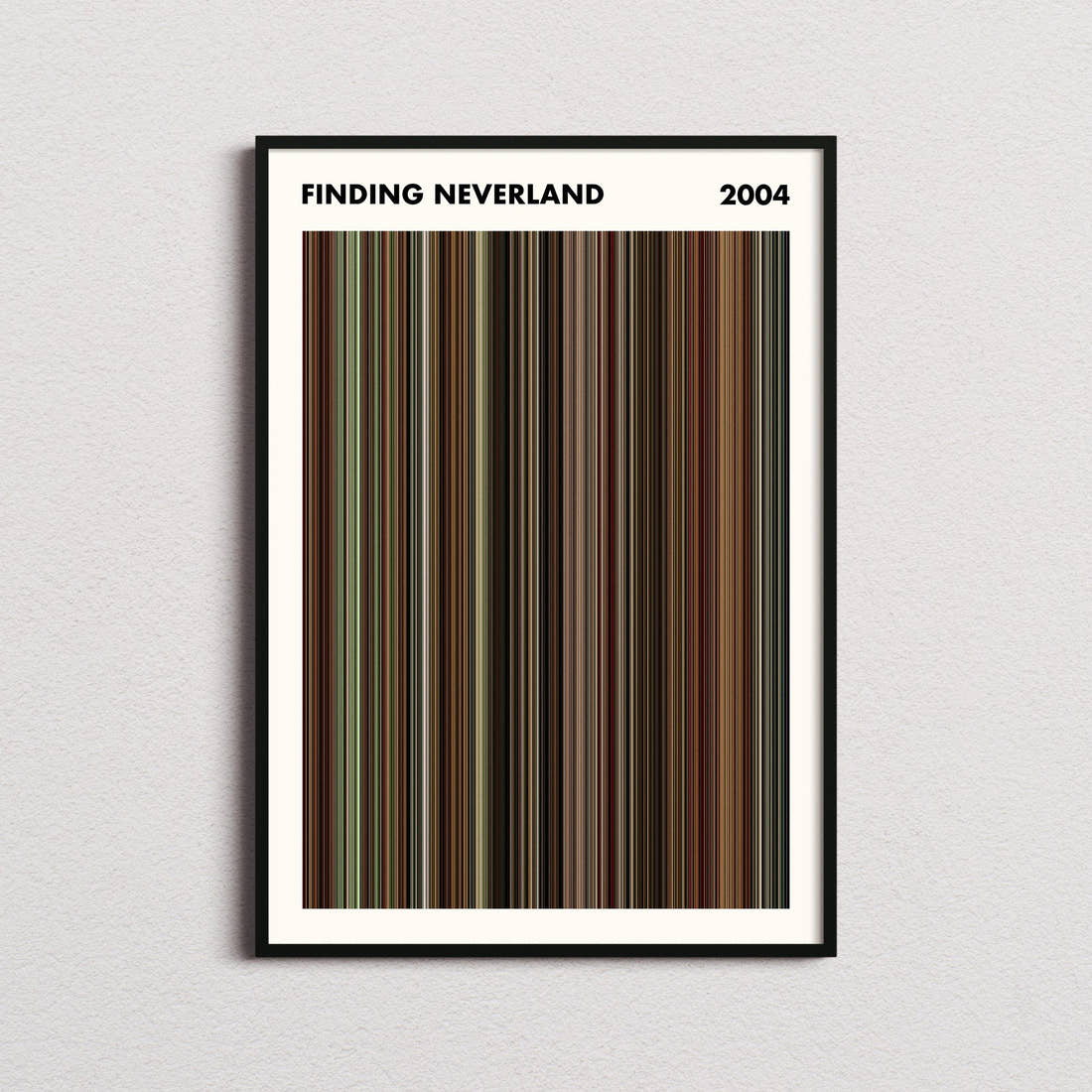 Finding Neverland Movie Barcode Poster - Simplified