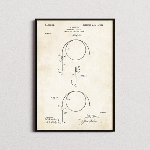 Fishing Tackle Patent Print