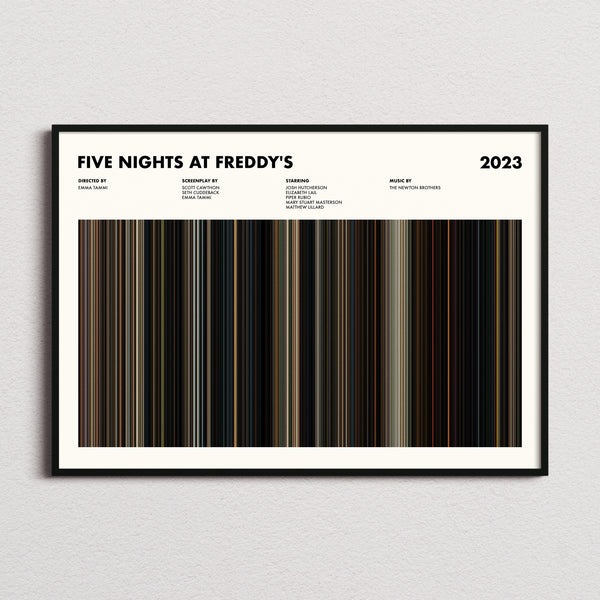 Five Nights at Freddy's Movie Barcode Poster