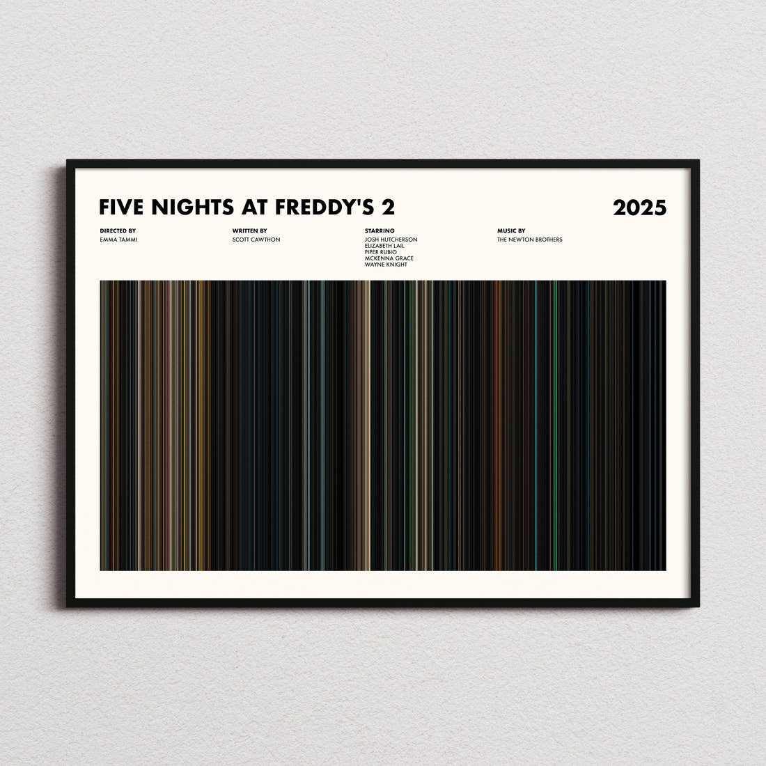 Five Nights at Freddy's 2 Movie Barcode Poster