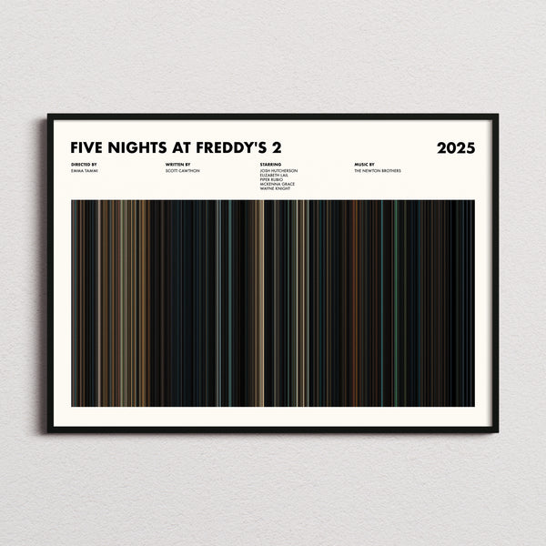 Five Nights at Freddy's 2 Movie Barcode Poster