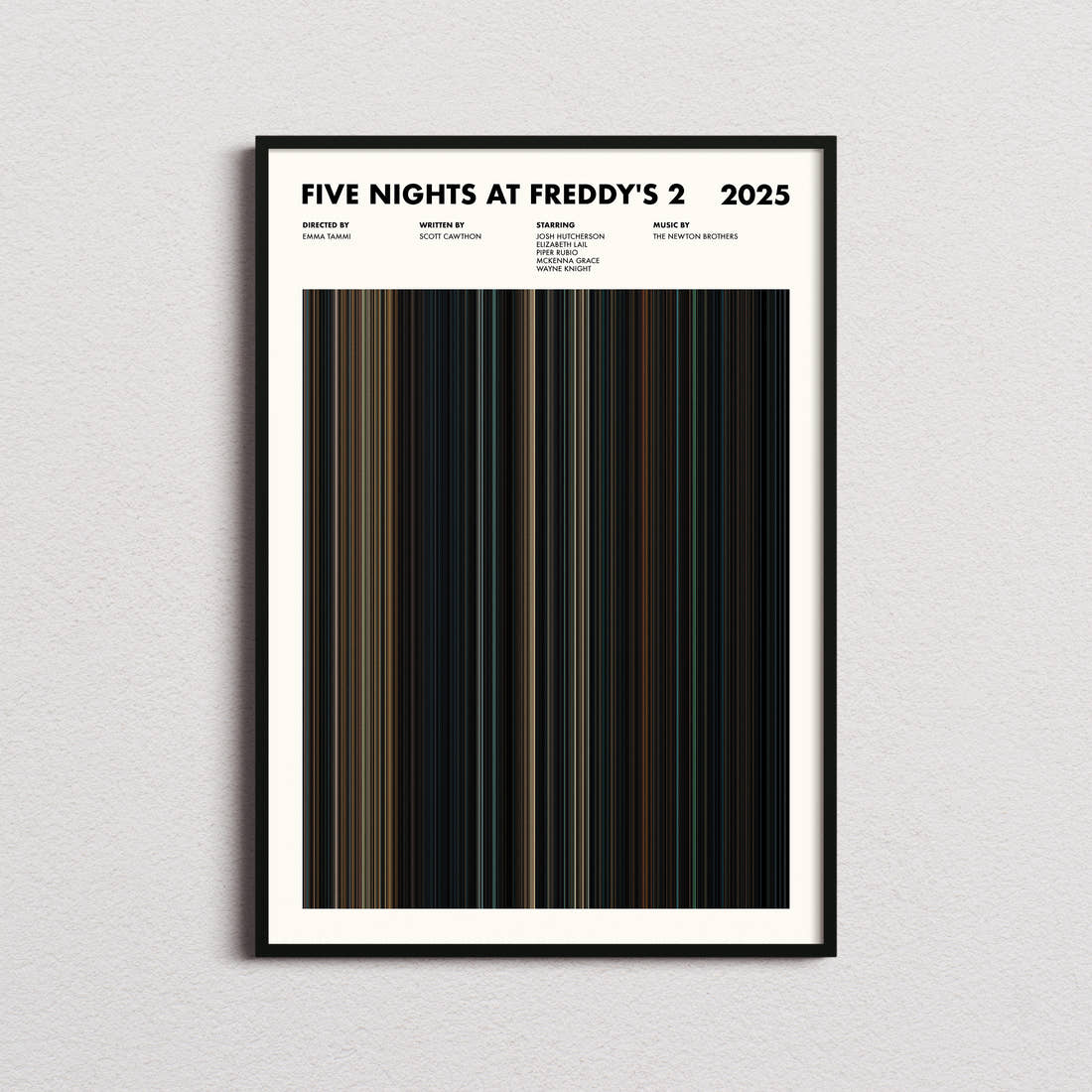 Five Nights at Freddy's 2 Movie Barcode Poster