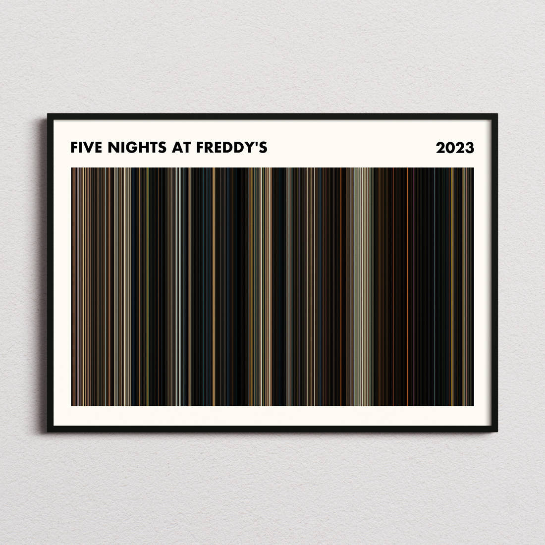Five Nights at Freddy's Movie Barcode Poster - Simplified