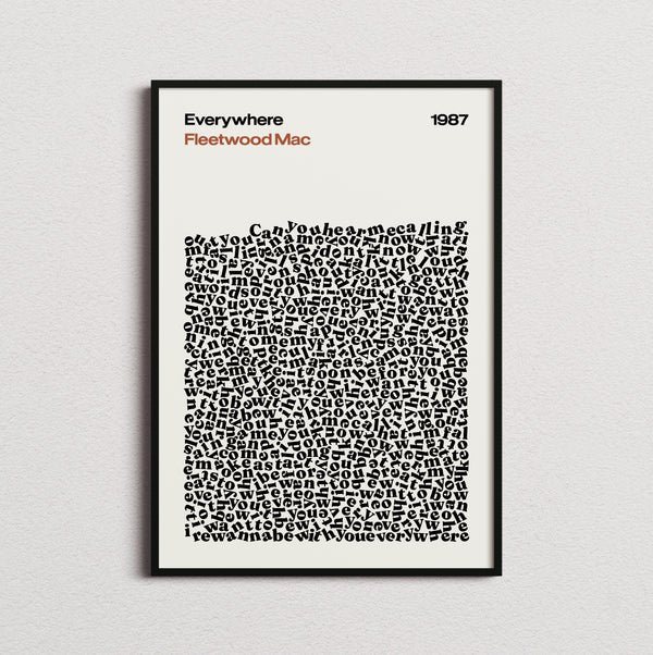 Fleetwood Mac Everywhere Lyric Print