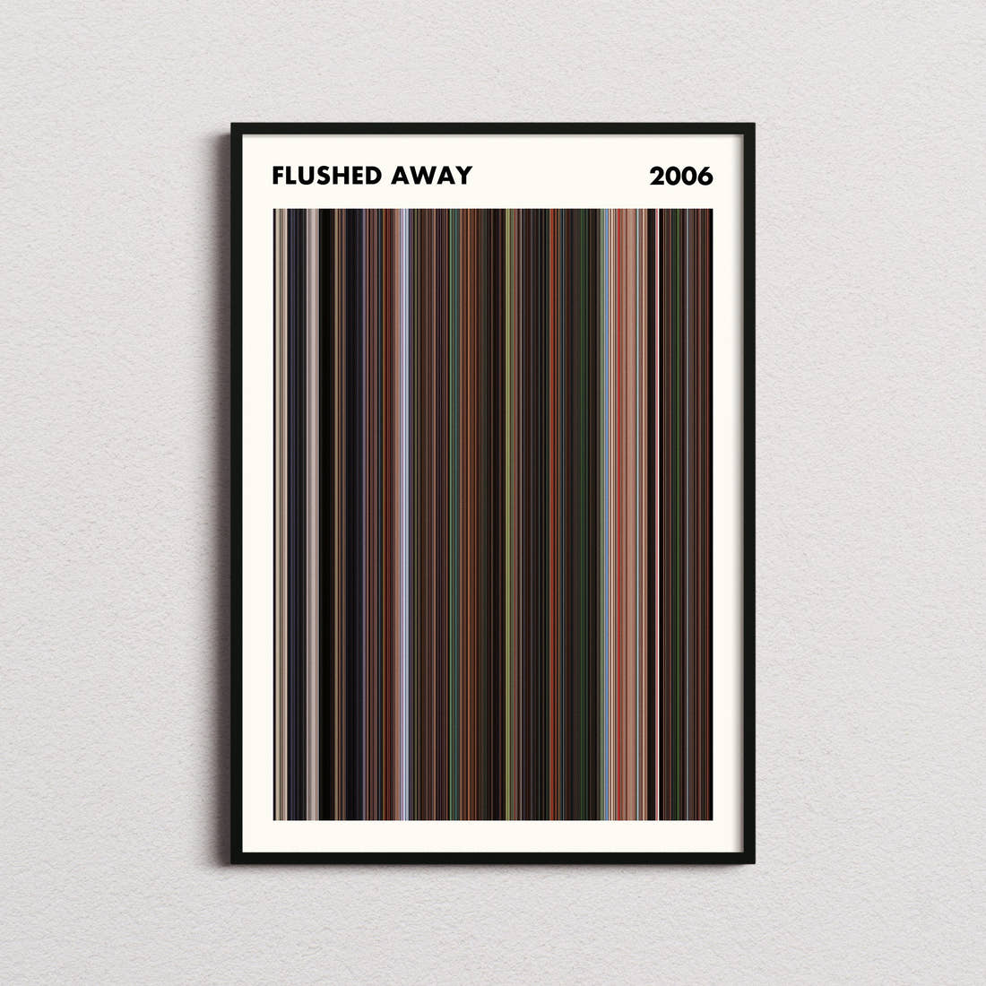 Flushed Away Movie Barcode Poster - Simplified