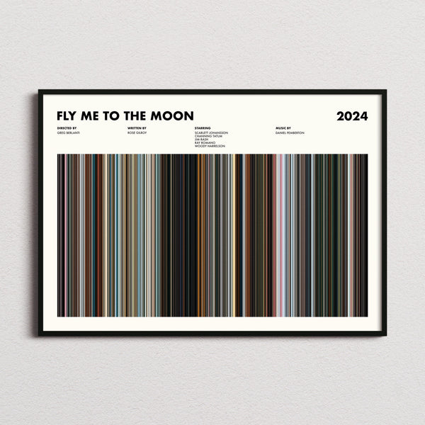 Fly Me to the Moon Movie Barcode Poster