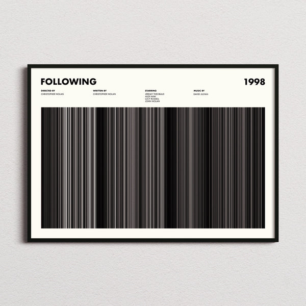 Following Movie Barcode Poster