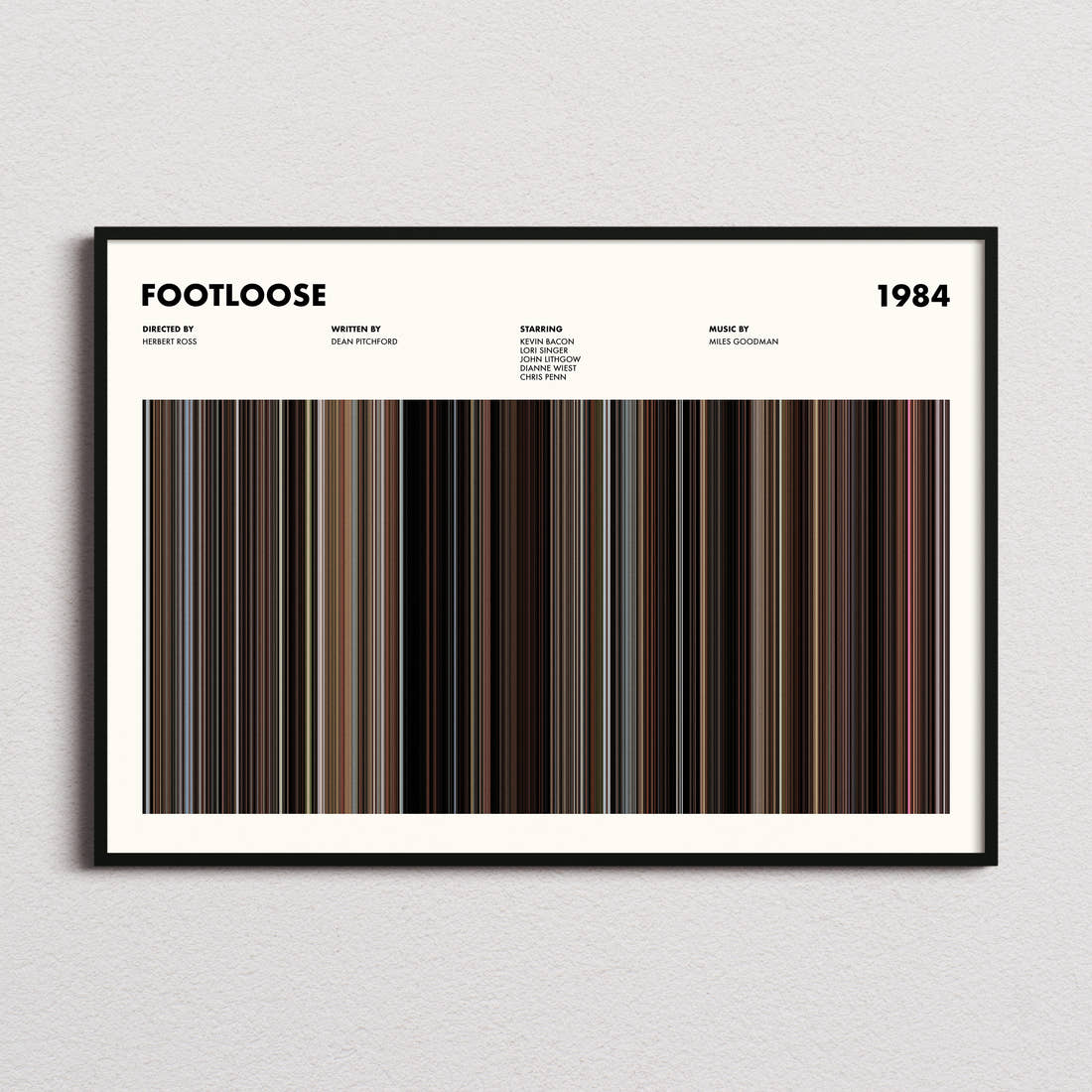 Footloose Movie Barcode Poster