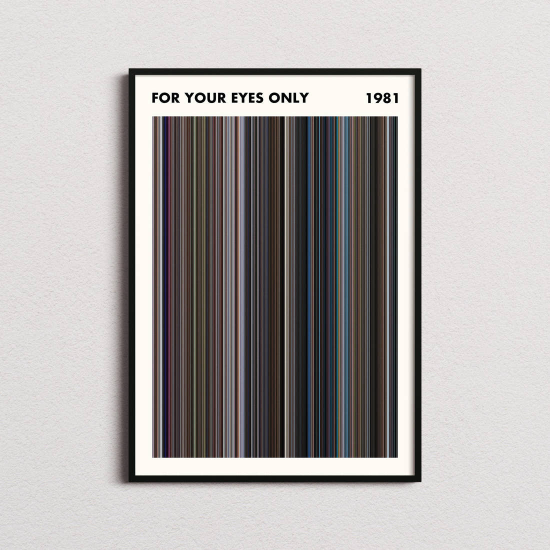 For Your Eyes Only Movie Barcode Poster - Simplified